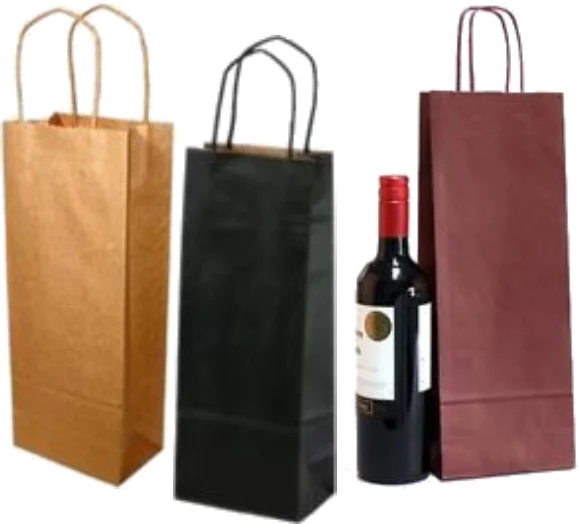 Kraft Bags with Handles – 150 Units per Box