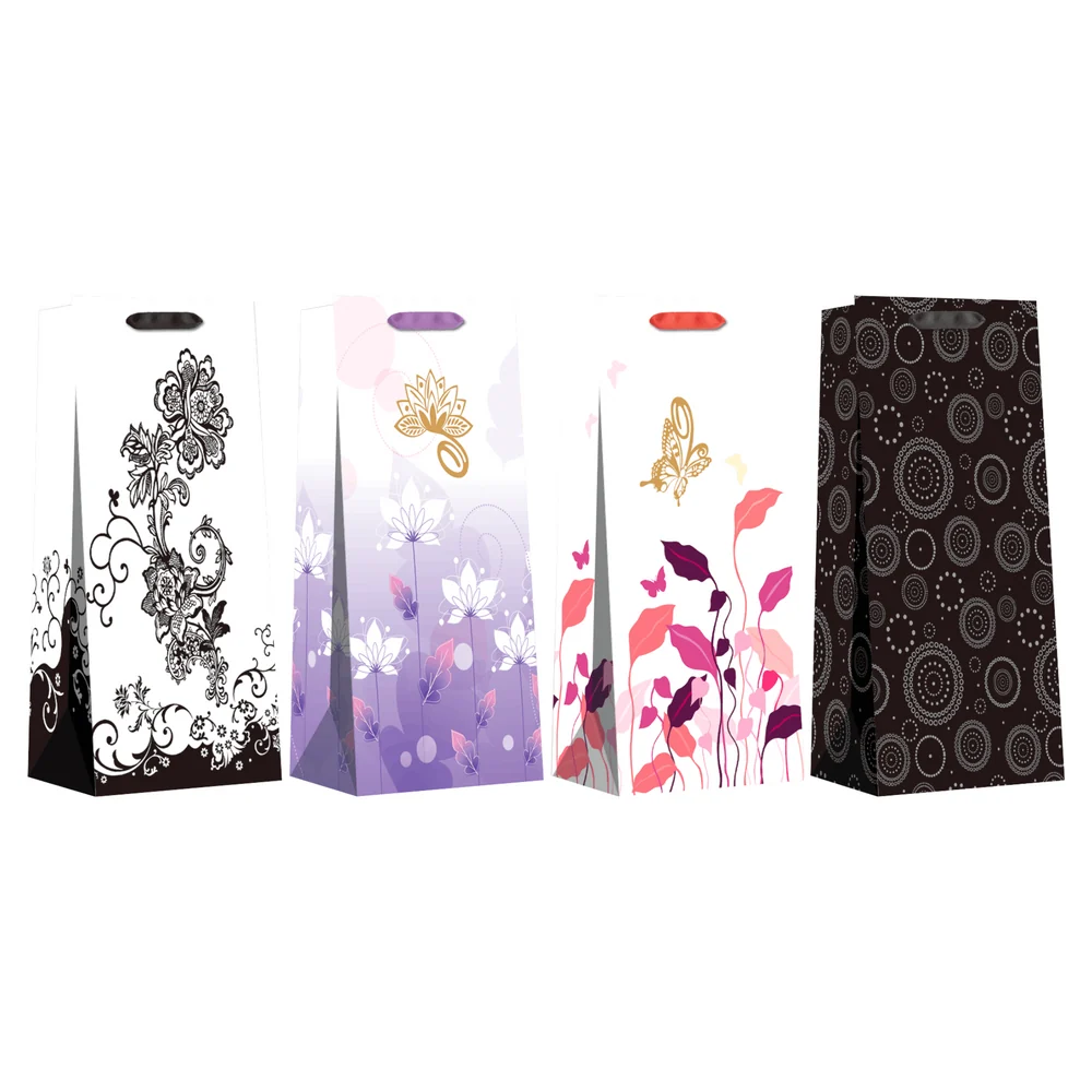 Gift Bag Set 21 (Dual Bottle) – 32 Gift Bags in 4 Different Styles